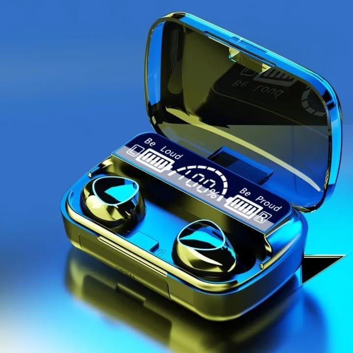 M10 Digital Display Earbuds Black with Charging Case